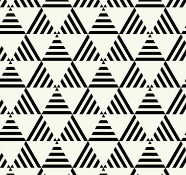 Basit grafik tasarımında vektör monokrom geometrik desen. Moda Moda Geometrisi.