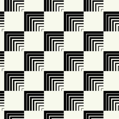 Basit grafik tasarımında vektör monokrom geometrik desen. Moda Moda Geometrisi.