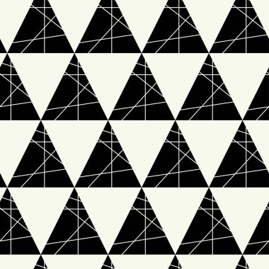 Basit grafik tasarımında vektör monokrom geometrik desen. Moda geometrisi. Vektör illüstrasyonu.