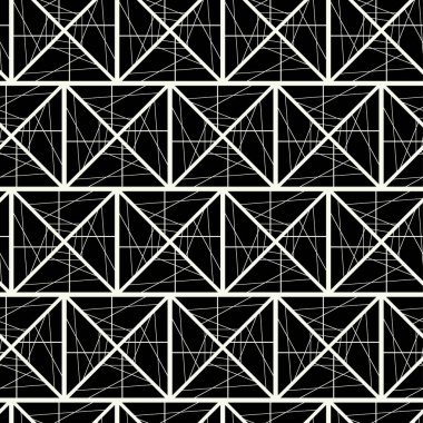 Basit grafik tasarımında vektör monokrom geometrik desen. Moda geometrisi. Vektör illüstrasyonu.
