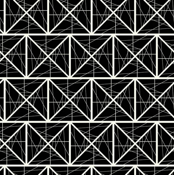 Векторний Монохромний Геометричний Візерунок Простому Графічному Дизайні Мозаїчна Геометрія Приклад — стоковий вектор