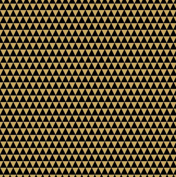 Siyah zemin üzerinde üçgen olan soyut geometrik desen. Kusursuz bir vektör arka planı. Grafiksel modern model. Siyah ve altın desenli.