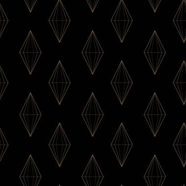Çizgili ve çizgili soyut geometrik desen. Kusursuz vektör arkaplanı. Siyah ve altın süs. Modern retiküle grafik tasarımı.