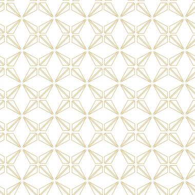 Haçlı, çizgili, çizgili soyut geometrik desen. Kusursuz vektör arkaplanı. Beyaz ve altın süs. Modern retiküle grafik tasarımı.