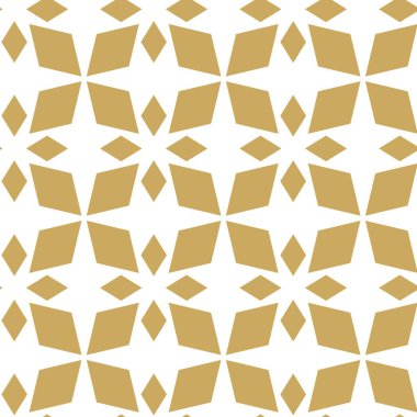 Haçlı, çizgili, çizgili soyut geometrik desen. Kusursuz vektör arkaplanı. Beyaz ve altın süs. Modern retiküle grafik tasarımı.