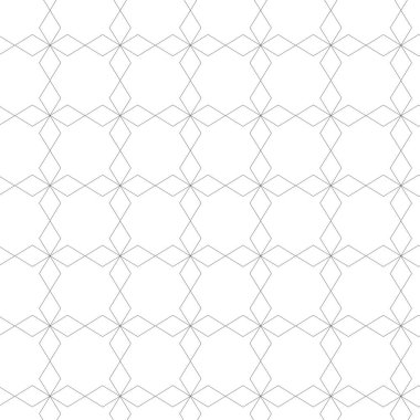 Haçlı, çizgili, çizgili soyut geometrik desen. Kusursuz vektör arkaplanı. Beyaz ve siyah süs. Modern retiküle grafik tasarımı.