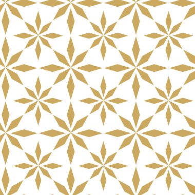 Haçlı, çizgili, çizgili soyut geometrik desen. Kusursuz vektör arkaplanı. Beyaz ve altın süs. Modern retiküle grafik tasarımı.