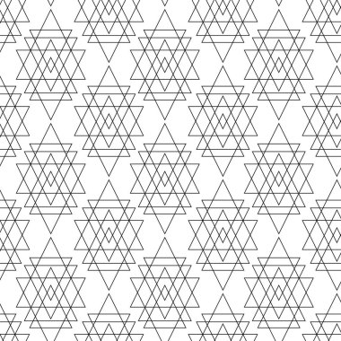 Soyut geometrik desen, beyaz arka planda üçgen, çizgiler ve çizgiler. Kusursuz bir vektör arka planı. Grafiksel modern model. Beyaz ve siyah desen.