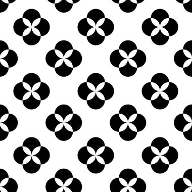 Dairesel, haçlı, çizgili, çizgili soyut geometrik desen. Kusursuz vektör arkaplanı. Beyaz ve siyah çiçek süsü. Modern retiküle grafik tasarımı.