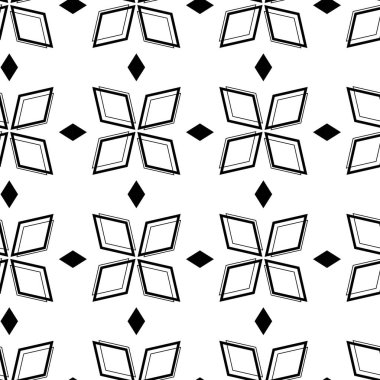 Haçlı, çizgili, çizgili soyut geometrik desen. Kusursuz vektör arkaplanı. Beyaz ve siyah süs. Modern retiküle grafik tasarımı.