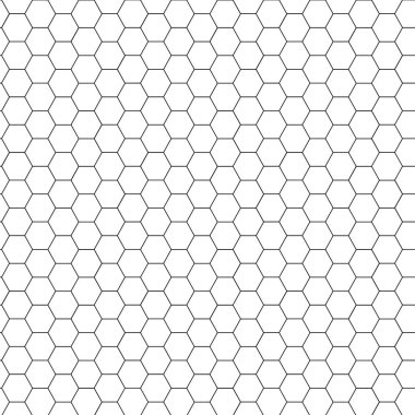 Altıgenli, çizgili, soyut geometrik desen. Kusursuz vektör arkaplanı. Beyaz ve siyah süs. Modern retiküle grafik tasarımı.