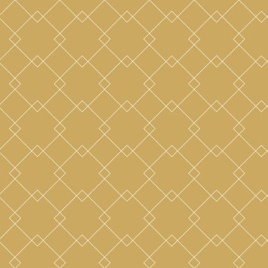 Haçlı, çizgili, çizgili soyut geometrik desen. Kusursuz vektör arkaplanı. Beyaz ve altın süs. Modern retiküle grafik tasarımı.