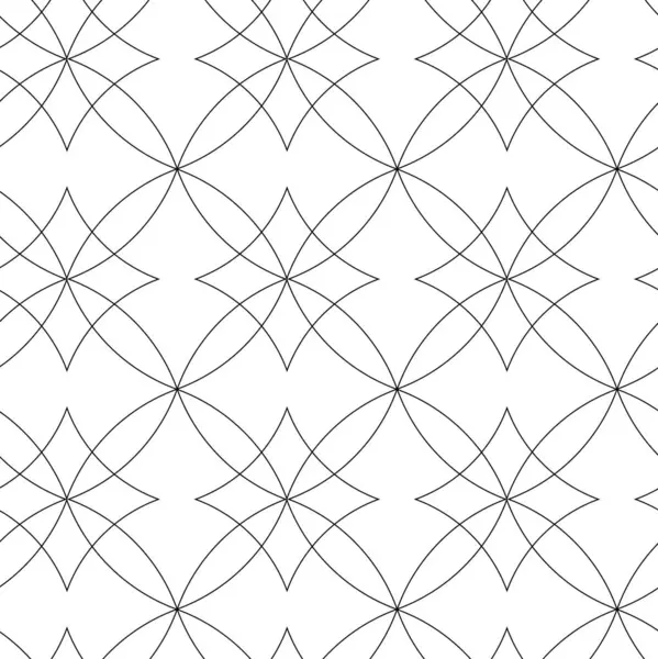 Haçlı, çizgili, çizgili soyut geometrik desen. Kusursuz vektör arkaplanı. Beyaz ve siyah süs. Modern retiküle grafik tasarımı.