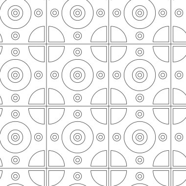Haçlı, çizgili, çizgili soyut geometrik desen. Kusursuz vektör arkaplanı. Beyaz ve siyah süs. Modern retiküle grafik tasarımı.