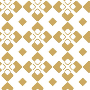 Haçlı, çizgili, çizgili soyut geometrik desen. Kusursuz vektör arkaplanı. Beyaz ve altın süs. Modern retiküle grafik tasarımı.