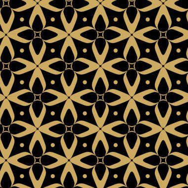 Haçlı, çizgili, çizgili soyut geometrik desen. Kusursuz vektör arkaplanı. Siyah ve altın süs. Modern retiküle grafik tasarımı.