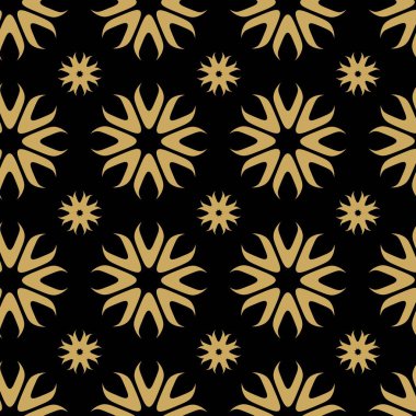 Haçlı, çizgili, çizgili soyut geometrik desen. Kusursuz vektör arkaplanı. Siyah ve altın süs. Modern retiküle grafik tasarımı.