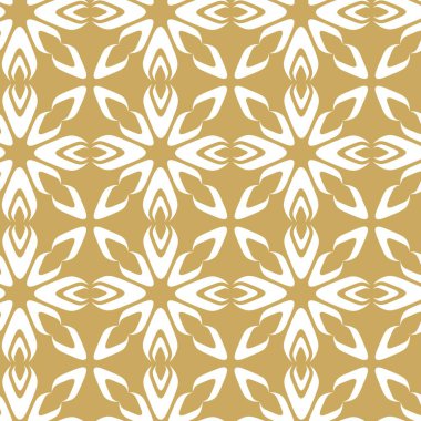 Haçlı, çizgili, çizgili soyut geometrik desen. Kusursuz vektör arkaplanı. Beyaz ve altın süs. Modern retiküle grafik tasarımı.