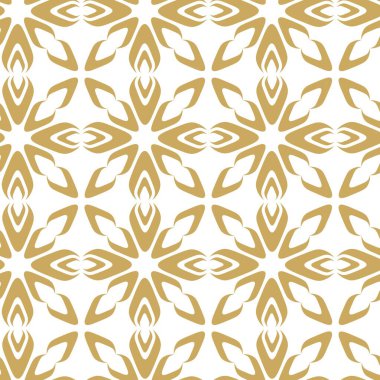 Haçlı, çizgili, çizgili soyut geometrik desen. Kusursuz vektör arkaplanı. Beyaz ve altın süs. Modern retiküle grafik tasarımı.