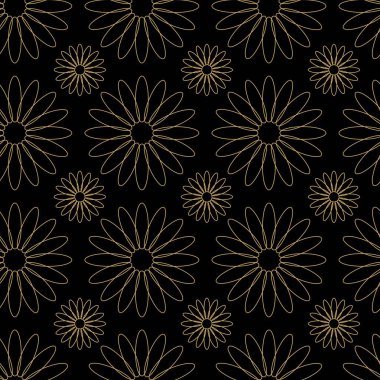 Haçlı, çizgili, çizgili soyut geometrik desen. Kusursuz vektör arkaplanı. Siyah ve altın süs. Modern retiküle grafik tasarımı.