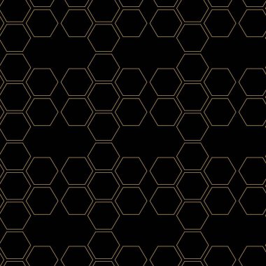 Haçlı, çizgili, çizgili soyut geometrik desen. Kusursuz vektör arkaplanı. Siyah ve altın süs. Modern retiküle grafik tasarımı.