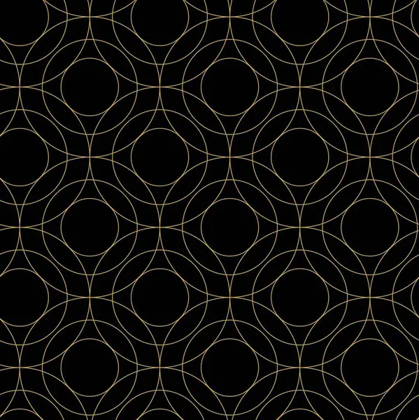 Haçlı, çizgili, çizgili soyut geometrik desen. Kusursuz vektör arkaplanı. Siyah ve altın süs. Modern retiküle grafik tasarımı.