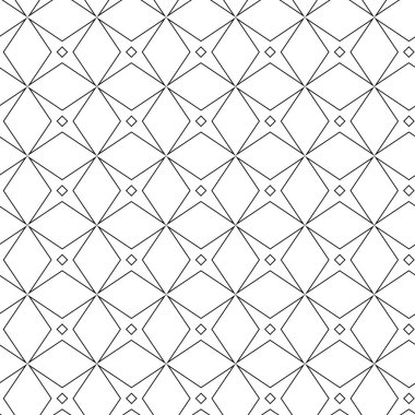 Haçlı, çizgili, çizgili soyut geometrik desen. Kusursuz vektör arkaplanı. Beyaz ve siyah süs. Modern retiküle grafik tasarımı.