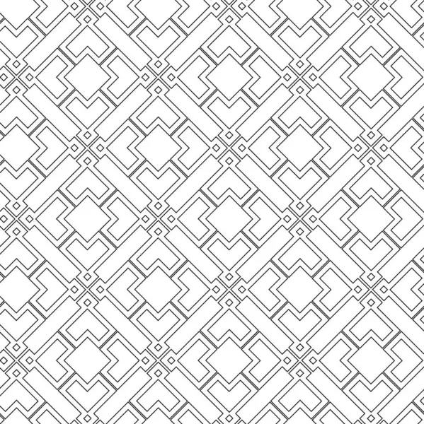 Haçlı, çizgili, çizgili soyut geometrik desen. Kusursuz vektör arkaplanı. Beyaz ve siyah süs. Modern retiküle grafik tasarımı.