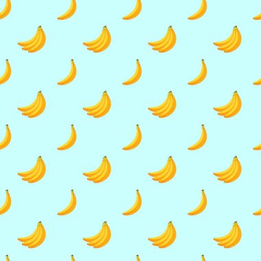 Mavi arka planda muz pürüzsüz desen. Paket kağıdı, hediye kartı, poster, afiş tasarımı. Ev dekorasyonu, modern tekstil baskısı. Yazın parlak geometrik meyveler desenli.