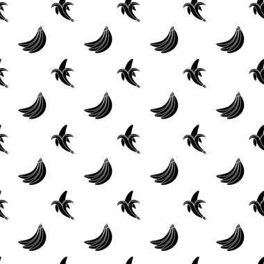 Beyaz arka planda basit, pürüzsüz muz deseni. Paket kağıdı, hediye kartı, poster, afiş tasarımı. Ev dekorasyonu, modern tekstil baskısı. Yazın parlak geometrik meyveler desenli.