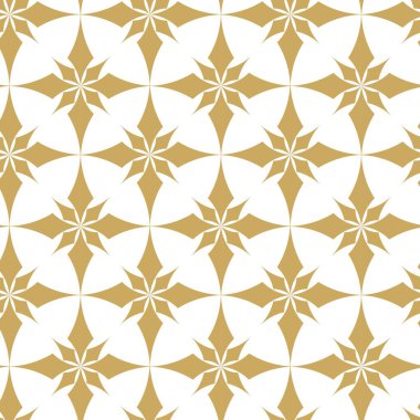 Haçlı, çizgili, çizgili soyut geometrik desen. Kusursuz vektör arkaplanı. Beyaz ve altın süs. Modern retiküle grafik tasarımı.