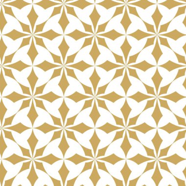 Haçlı, çizgili, çizgili soyut geometrik desen. Kusursuz vektör arkaplanı. Beyaz ve altın süs. Modern retiküle grafik tasarımı.
