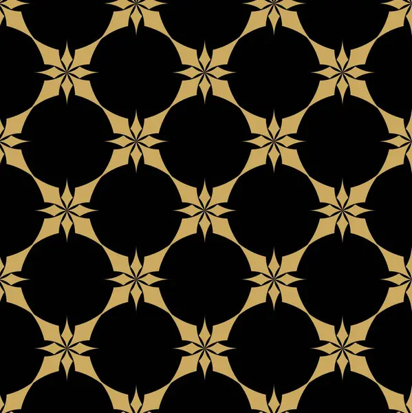 Haçlı, çizgili, çizgili soyut geometrik desen. Kusursuz vektör arkaplanı. Siyah ve altın süs. Modern retiküle grafik tasarımı.