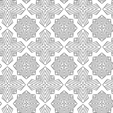 Haçlı, çizgili, çizgili soyut geometrik desen. Kusursuz vektör arkaplanı. Beyaz ve siyah süs. Modern retiküle grafik tasarımı.