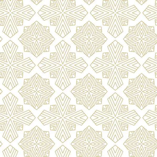 Haçlı, çizgili, çizgili soyut geometrik desen. Kusursuz vektör arkaplanı. Beyaz ve altın süs. Modern retiküle grafik tasarımı.