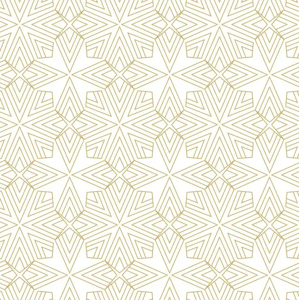Haçlı, çizgili, çizgili soyut geometrik desen. Kusursuz vektör arkaplanı. Beyaz ve altın süs. Modern retiküle grafik tasarımı.