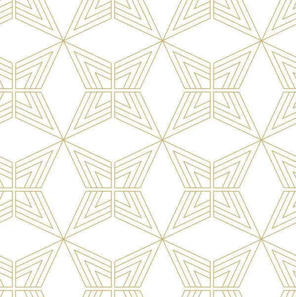 Haçlı, çizgili, çizgili soyut geometrik desen. Kusursuz vektör arkaplanı. Beyaz ve altın süs. Modern retiküle grafik tasarımı.