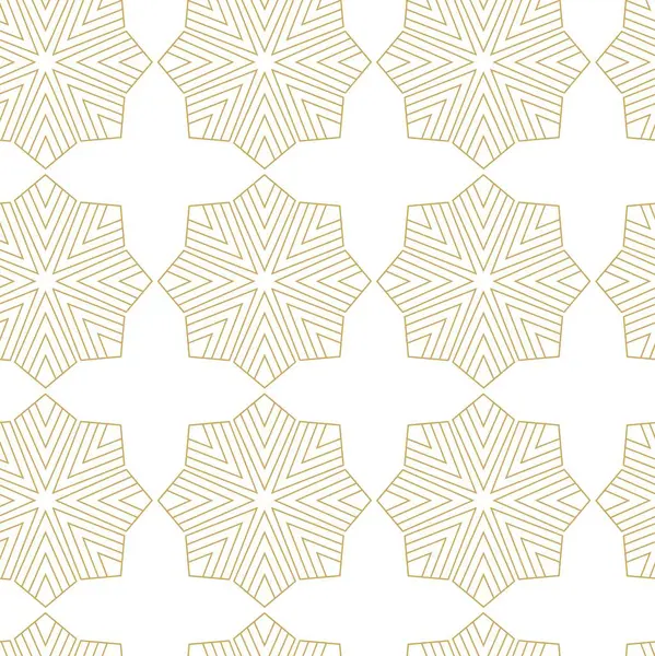 Haçlı, çizgili, çizgili soyut geometrik desen. Kusursuz vektör arkaplanı. Beyaz ve altın süs. Modern retiküle grafik tasarımı.