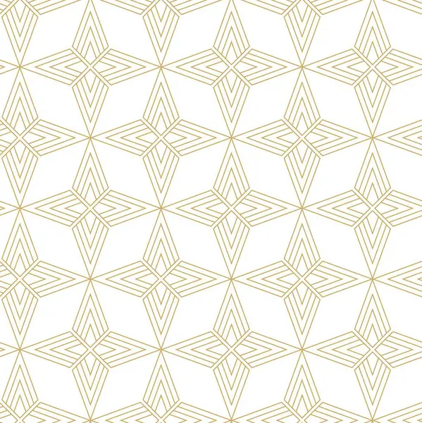 Haçlı, çizgili, çizgili soyut geometrik desen. Kusursuz vektör arkaplanı. Beyaz ve altın süs. Modern retiküle grafik tasarımı.