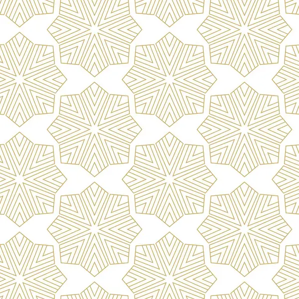 Haçlı, çizgili, çizgili soyut geometrik desen. Kusursuz vektör arkaplanı. Beyaz ve altın süs. Modern retiküle grafik tasarımı.