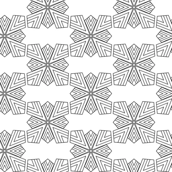 Haçlı, çizgili, çizgili soyut geometrik desen. Kusursuz vektör arkaplanı. Beyaz ve siyah süs. Modern retiküle grafik tasarımı.