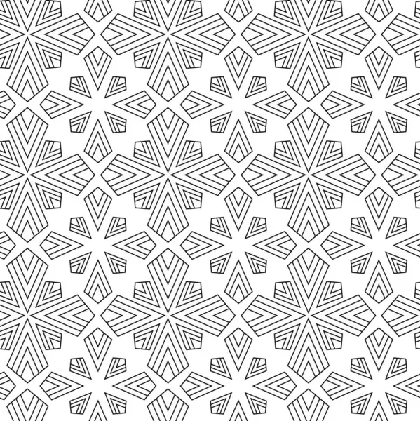 Haçlı, çizgili, çizgili soyut geometrik desen. Kusursuz vektör arkaplanı. Beyaz ve siyah süs. Modern retiküle grafik tasarımı.