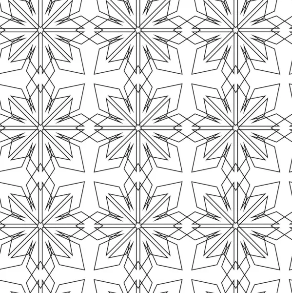Haçlı, çizgili, çizgili soyut geometrik desen. Kusursuz vektör arkaplanı. Beyaz ve siyah süs. Modern retiküle grafik tasarımı.