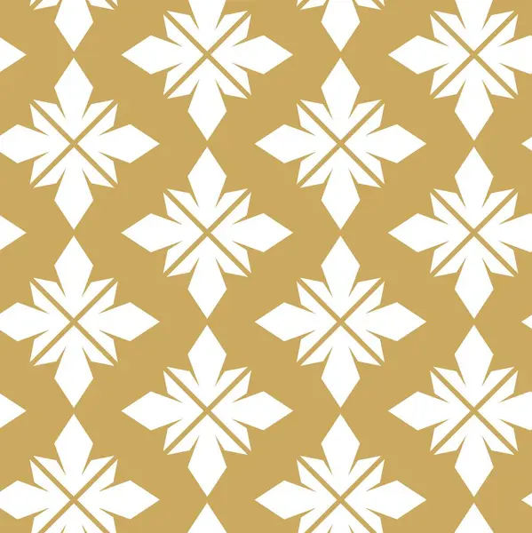 Haçlı, çizgili, çizgili soyut geometrik desen. Kusursuz vektör arkaplanı. Beyaz ve altın süs. Modern retiküle grafik tasarımı.