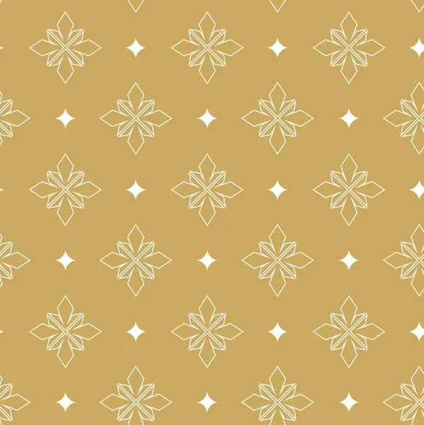 Haçlı, çizgili, çizgili soyut geometrik desen. Kusursuz vektör arkaplanı. Beyaz ve altın süs. Modern retiküle grafik tasarımı.
