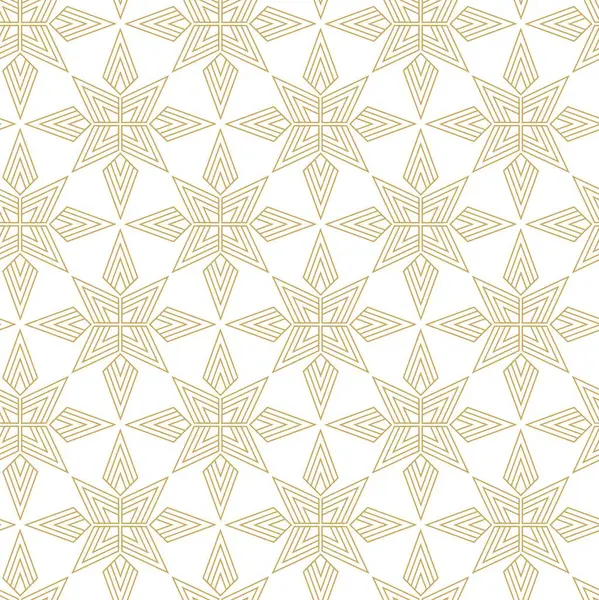 Haçlı, çizgili, çizgili soyut geometrik desen. Kusursuz vektör arkaplanı. Beyaz ve altın süs. Modern retiküle grafik tasarımı.