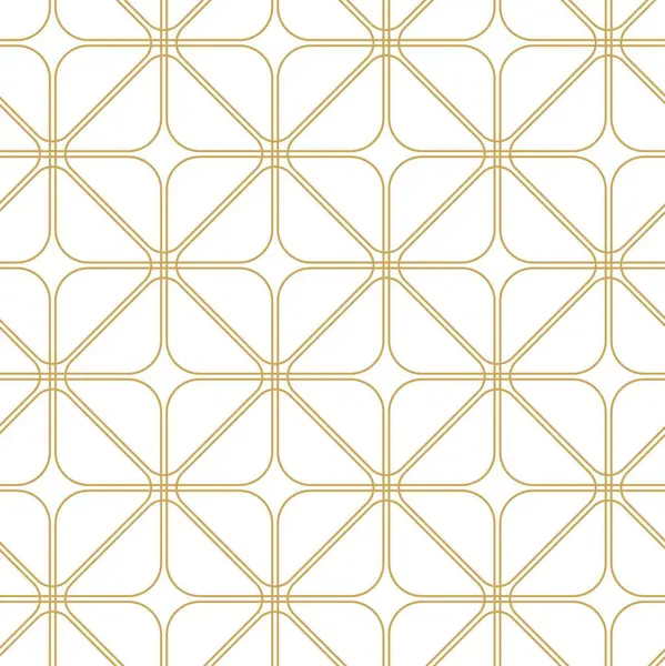 Haçlı, çizgili, çizgili soyut geometrik desen. Kusursuz vektör arkaplanı. Beyaz ve altın süs. Modern retiküle grafik tasarımı.