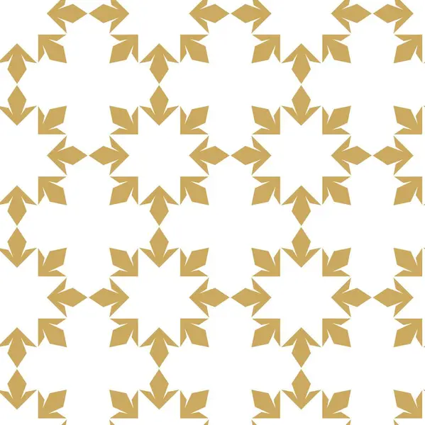 Haçlı, çizgili, çizgili soyut geometrik desen. Kusursuz vektör arkaplanı. Beyaz ve altın süs. Modern retiküle grafik tasarımı.
