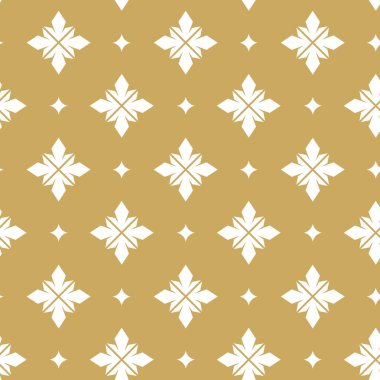 Haçlı, çizgili, çizgili soyut geometrik desen. Kusursuz vektör arkaplanı. Beyaz ve altın süs. Modern retiküle grafik tasarımı.