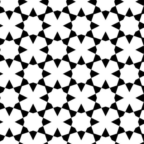 Haçlı, çizgili, çizgili soyut geometrik desen. Kusursuz vektör arkaplanı. Beyaz ve siyah süs. Modern retiküle grafik tasarımı.